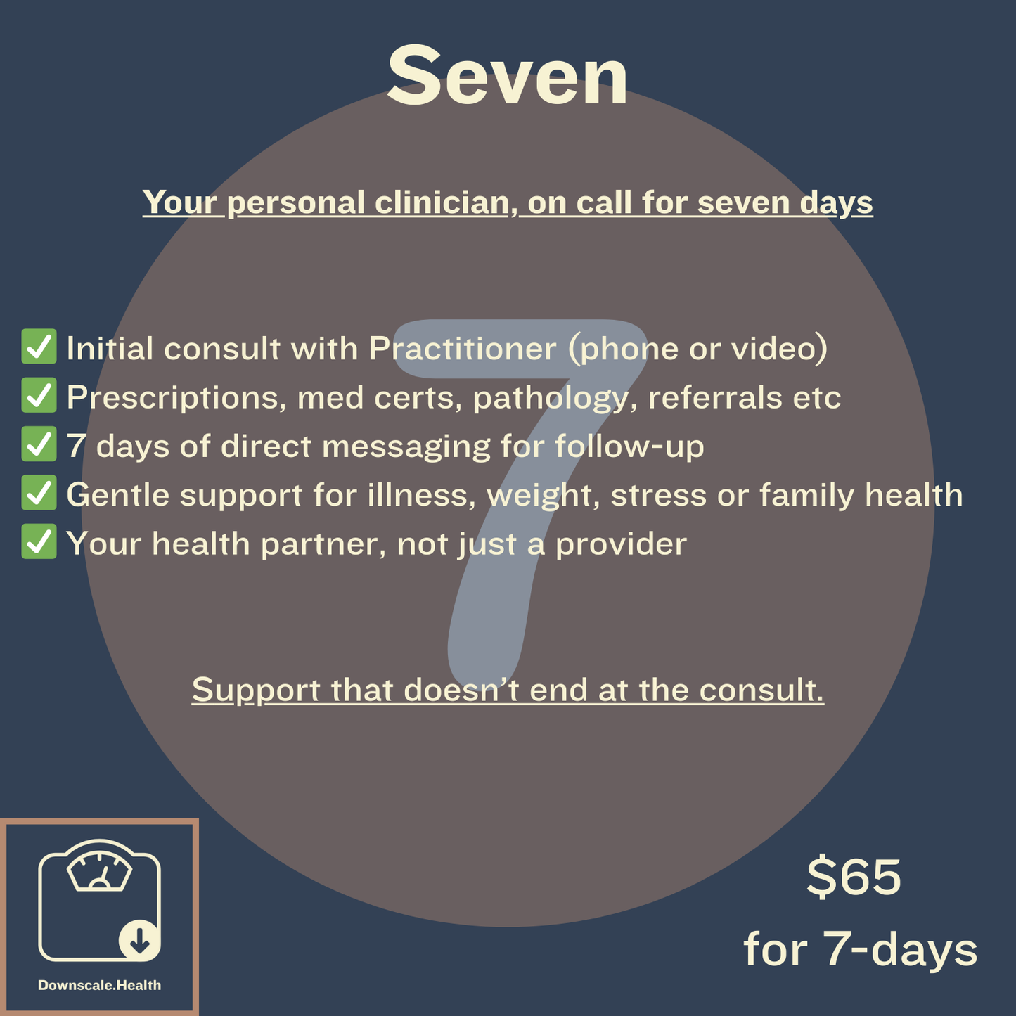 SEVEN - One week care